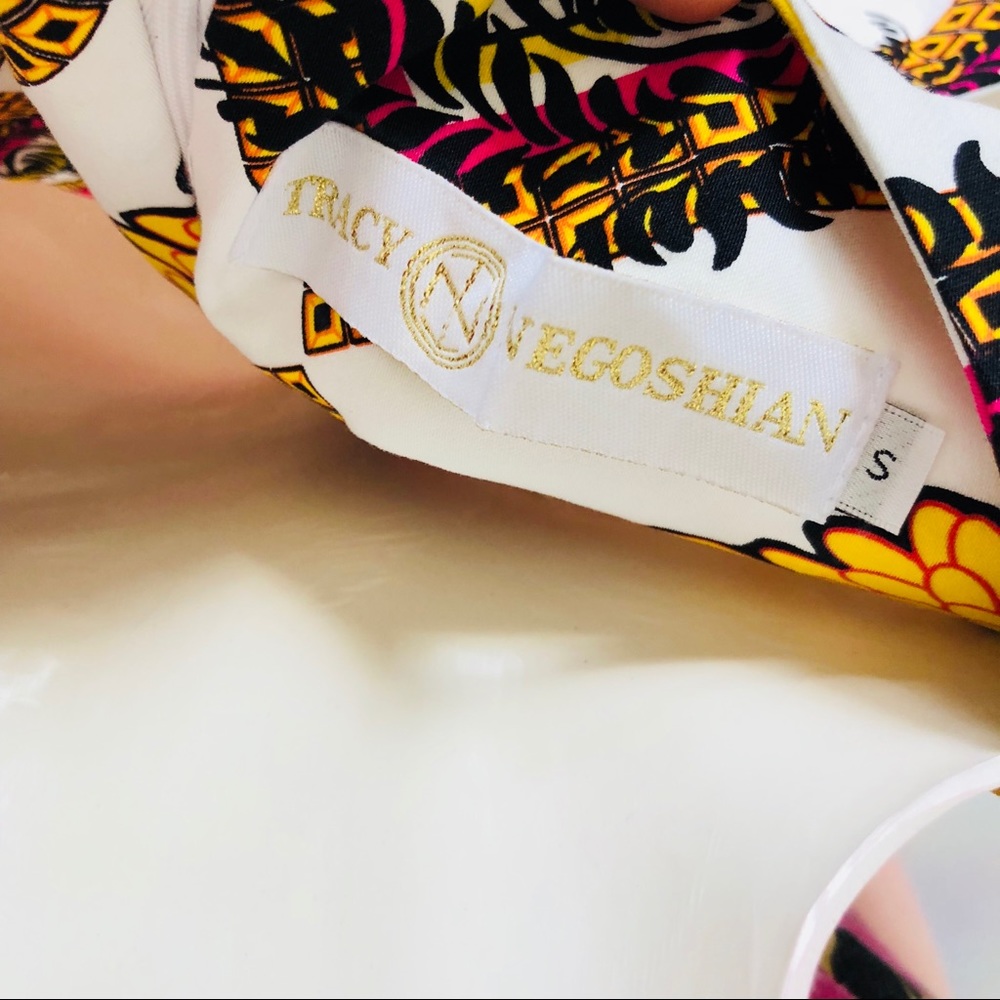 Boutique-Tracy Negoshian geo/floral print dress - Picture 8 of 8